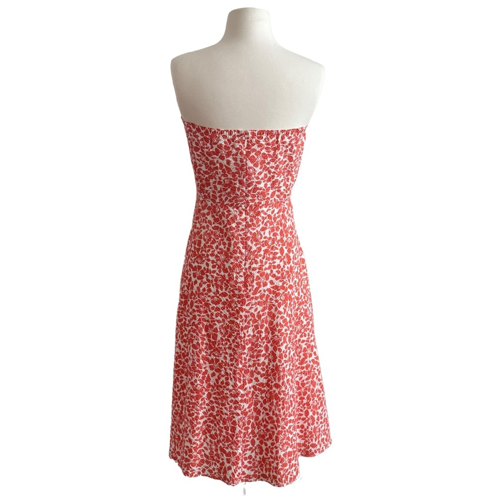 J. Crew Strapless Dress in Orange and White - 100% Cotton - NWT - Picture 2 of 16